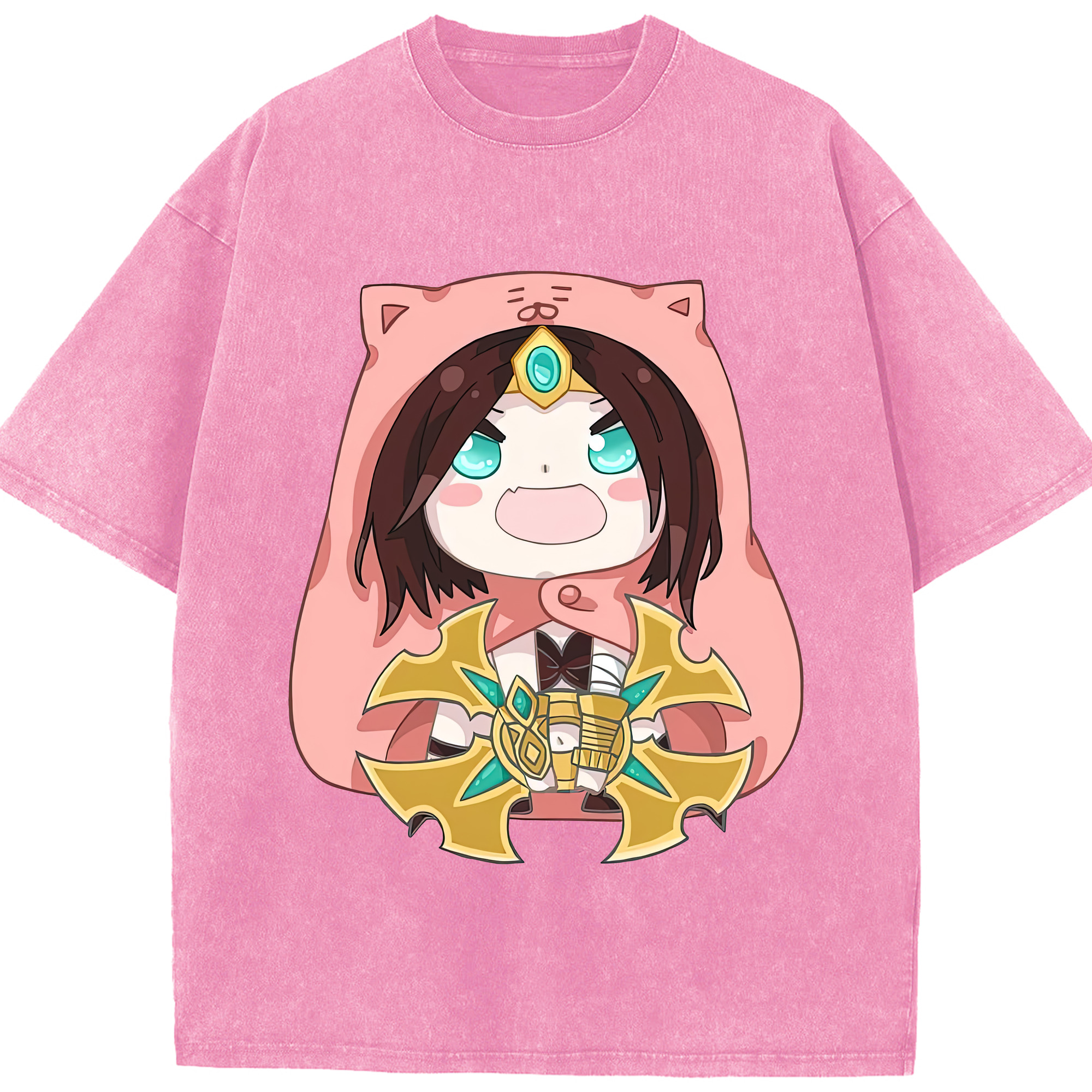 リーグ・オブ・レジェンド League of Legends LOL 綿100% ヴィンテージ風 半袖Tシャツ（フロントプリント）